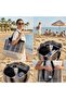 Large Size Tote Bag Beach Bag Shopping Bag Tassel Canvas Bag Women's Snake Pattern Bag - 3