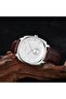 Men's Stainless Steel Square Watch, Brown Leather | Trn45s - 6