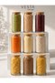 9 Pieces of Airtight Natural Bamboo Glass Jars with Lids - Set of 9 Multi-Purpose Jars - 1420 ml