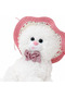 White Plush Cat with Straw Hat and Bow Cute Plush Toy 50 cm - 2