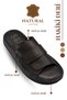 Genuine Leather Men's Slippers - Genuine Leather Men's Slippers with Soft Thick Soles Yc Black - 3