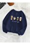 Unisex Butcoffee Printed Crew Neck Sweatshirt