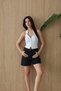 Women's Black Jean Shorts High Waist Straight Cut Bermuda with Pockets - 3