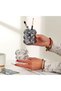 Decorative Glass Makeup Organizer Brush Organizer Brush Holder and Candle Holder Pen Holder - 5