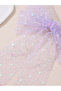 Girls Purple Sequin Bow Hair Clip - 3