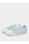 Light Blue Suede-Look Textile Sneakers - 2