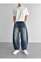 Trend Men's Special Washing with Aging Effect Loose Fit Baggy Denim Jeans Men's Pants