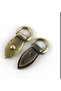 Bag side clip buckle, 2pcs metal suspending leaf shaped bag strap chain connector with d ring for diy purse, cross shoulder
