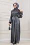 Silvery Evening Dress-Anthracite - 3
