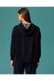 Plaid Scarf Detailed Hooded Zipper Sweatshirt - 3
