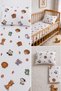 100% Cotton Cute Animal Patterned Baby Elastic Sheet Set - 2 Pillowcases 60X120 / 70X120 / 70X110 Mother's Side - Park Bedding - 3