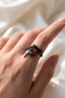 Gothic Ring Zircon Stone Ring Vintage Raven Figured Adjustable Ring - 4