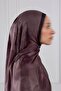 Antique Floral Patterned Soft Shawl Coffee - 4