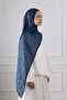 Ethnic Floral Patterned Soft Shawl Indigo - 2