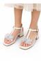 Girls' Stylish Light-Heeled Sandals with Butterfly Transparent Belt - 2
