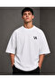 Fractured Form Unisex White 100% Cotton Oversize Printed T-Shirt - 2
