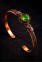 100% Pure Copper Green Zircon Stone Women's Bracelet Handmade Adjustable Authentic Premium Design