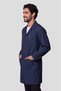 16/12 Gabardine Fabric Men's Shirt Collar Long Length Gray, Navy Blue Doctor and Teacher Apron - 4