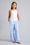 Straight Wide Wide Leg Crinkle Viscose Trousers with Pockets for Girls G0612A826Sp - 2