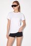 Women's Short Sleeve Crew Neck Cotton Relaxed t Shirt White - 5
