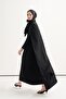 Chinese Buttoned Kaftan Dress Black - 4