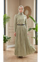 Women's Voile Fabric Crinkled Long Lined Crush Skirt