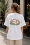 Cute Duck Printed Oversize Unisex T-Shirt with Premium Headphones, 100% Cotton White T-Shirt - 2