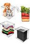 Pack of 8 Premium Clear Plastic Storage Bins, for Kitchen, Bathroom, Bedroom, Home Organiser, Cabinet, Undersink, Cupboard, Office, Fridge, Drawer & Pantry Organizers