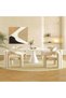 Modern Minimalist Design Single Sofa - Comfy and Fluffy Vanity Chair, Elegant Furry Makeup Desk Chair for Bedroom, Living Room, or Dressing Room 61x56x78 cm. - 3