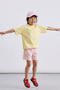 La Ciel Paris Girls' Oversize Back Print T-Shirt Yellow - 4