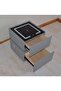 Modern Bedside Nightstand Table with LED Mirror, Sensor Light, Wireless Charging and BT Speaker 40CM - 7