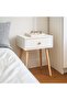 Bedside Table Home Bedroom Modern Minimalist Small Cabinet Simple Storage Bedside Table Coffee Table with Drawer for Bedroom Dorm (Single Layer with Single Drawer) - 7
