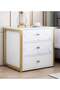 -Long Nightstand, Bedside Table, 43*35*50cm Dresser for Bedroom, Bed Side Table with Drawers, Modern End Table Bedside Furniture, Closet Organizer, Night Stand Bedside Table for Living Room, O