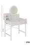 Dressing Table with LED Mirror, Modern Dresser Bedroom Makeup Table with Drawer, USB Plug in Vanity Table - 6