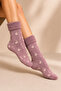 Women's Patterned Curly Terry Socks 4-Piece Socks - 3