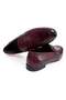 Burgundy Color Laceless Genuine Leather Men's Shoes - 2