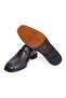 Black Color Laceless Genuine Leather Leather Sole Men's Shoes - 3