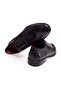 Black Color Lace-Up Genuine Leather Men's Shoes - 2