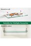 Bathroom Wall Shelf Shower Shelf Glass 30 cm 1 Piece | Glass Shelf, Transparent, Shower Shelf Organizer for Bathroom and Kitchen - 5