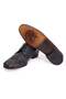 Black Color Lace-Up Genuine Leather Men's Shoes - 3