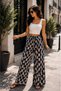 Viscose Basic High Waist Wide Leg Lace-Up Women's Trousers Dasanli - 3