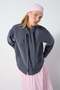 Women's Anthracite Collar Detailed Modal Fabric Shirt 31189 - 8