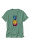 Pop Art Pineapple Print T-Shirt - Green - 5