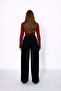   Black Wide Leg Jeans Trousers - 2