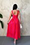 Red striped dress - 5