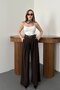 Brown Pleated Pants - 2