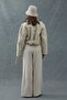 Beige Eyelet Cashmere Coat - 5