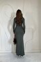 Khaki Basic Midi Dress - 4