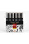 12-Piece Pigment Liner Technical Drawing Pen Set – Sketching, Architectural Drawing, and Illustration Set, Waterproof Black Ink