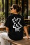 Premium X Printed Oversize Unisex T-Shirt Black Streetwear T-Shirt
